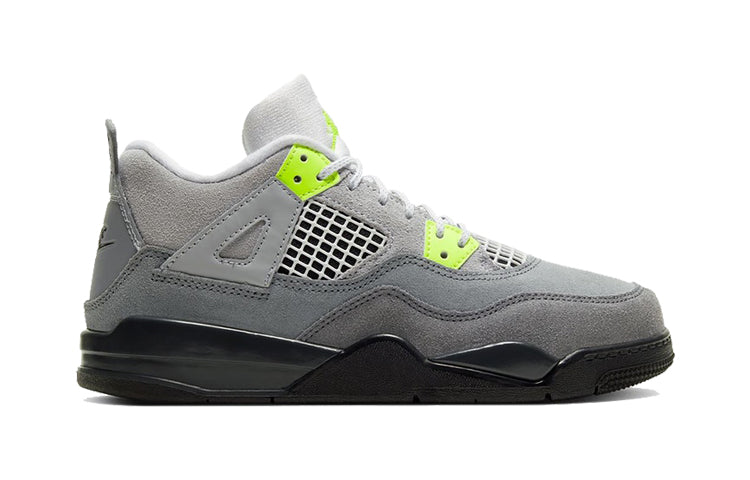 Air Jordan 4 Retro SE PS 'Neon 95' Cool Grey/Volt/Wolf Grey/Anthracite CT5344-007