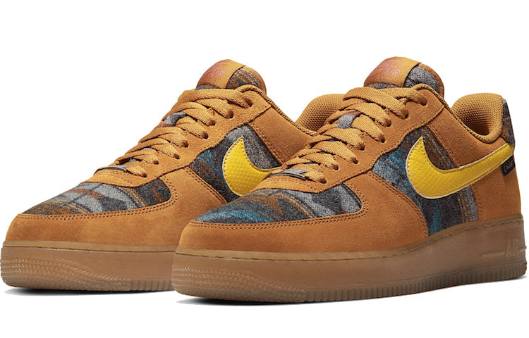 Nike Air Force 1 Low 'N7 Pendleton' Gold Suede/Dark Sulfur CQ7308-700 KICKSOVER