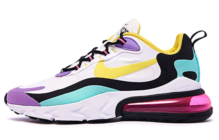 Nike Air Max 270 React White Dynamic Yellow Violet AO4971-101 KICKSOVER