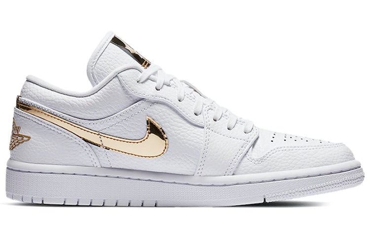 Womens WMNS Air Jordan 1 Low SE White Metallic Gold CZ4776-100