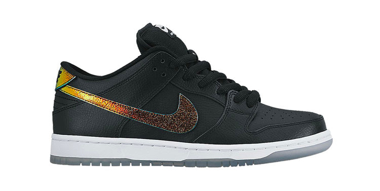 Nike SB Skateboard Dunk Low Pro 'Sparkle' Black / White / Multi-Color 304292-091