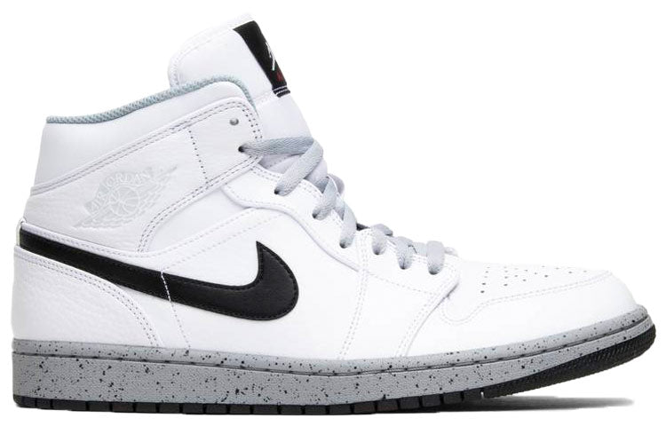 Air Jordan 1 Mid White Cement 554724-115