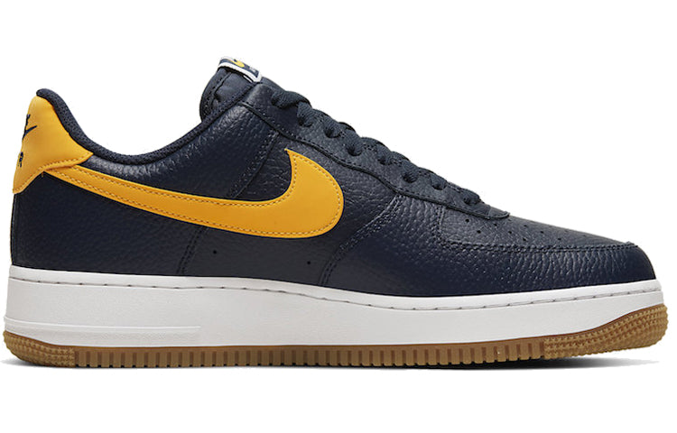 Nike Air Force 1 Low 'Michigan' Obsidian/White/Gum Medium Brown/University Gold CI0057-400 KICKSOVER