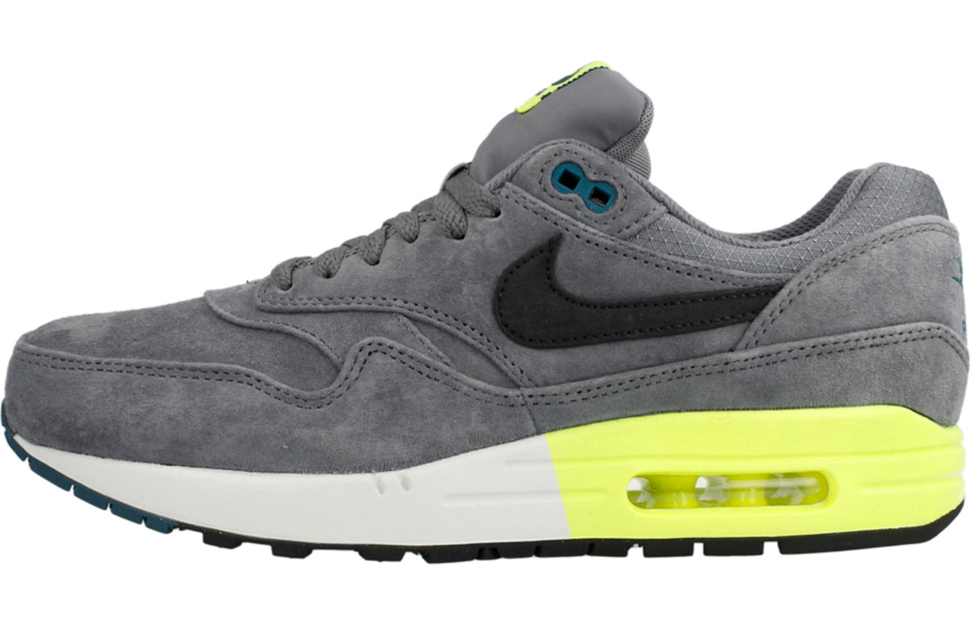 Nike Air Max 1 Premium 'Cool Grey Volt' Cool Grey/Black Pine/Volt/White 512033-007 KICKSOVER