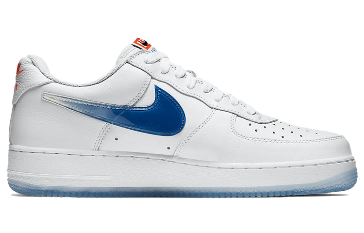 Nike Kith x Air Force 1 Low White/Rush Blue/White/Brilliant Orange CZ7928-100 KICKSOVER