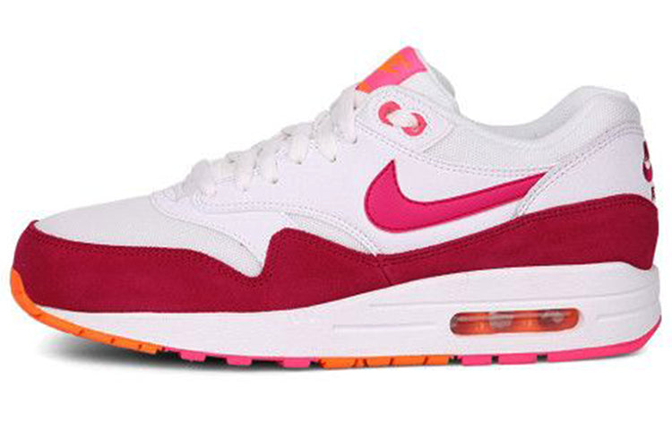 Nike Womens Air Max 1 Essential White Fireberry Pink 599820-112 KICKSOVER