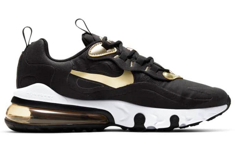 Nike Air Max 270 React GS 'Black Metallic Gold Star' Black/Metallic Gold Star/Black BQ0103-018 KICKSOVER