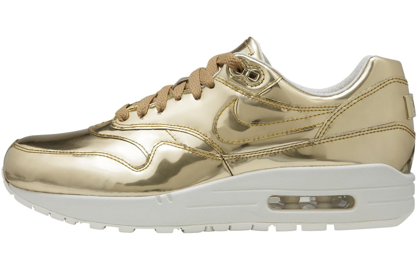 Nike Womens Air Max 1 SP Liquid Metal - Metallic Gold 616170-700 KICKSOVER