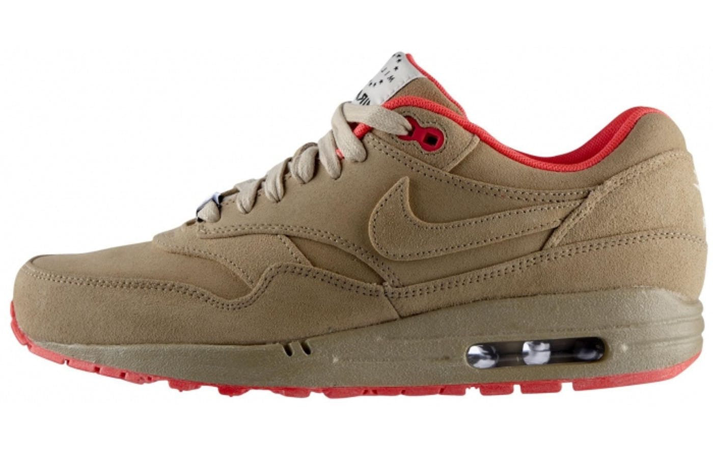 Nike Air Max 1 Milano QS 'Milan' Linen/Linen/Atomic Red/Sail 587922-226 KICKSOVER