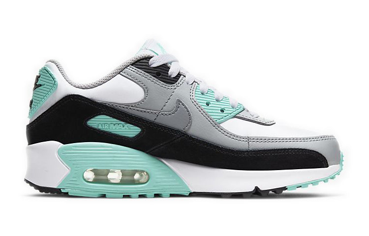 Nike Air Max 90 Leather'Hyper Turquoise' GS White/Particle Grey/Hyper Turquoise/Black CD6864-102 KICKSOVER