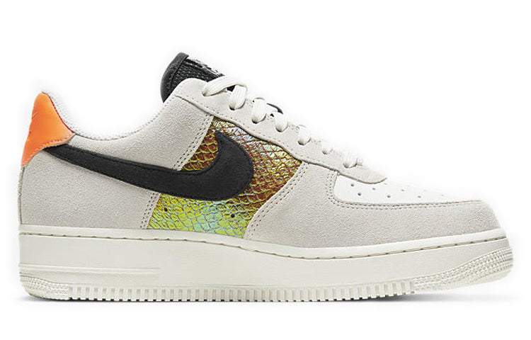 Nike Womens Air Force 1 Low 'Iridescent Snakeskin' Light Bone/Sail/Hyper Crimson/Black CW2657-001 KICKSOVER