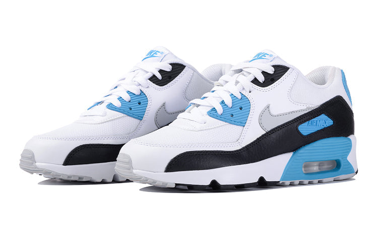 Nike Air Max 90 Mesh GS White Blue Lagoon 833418-101 KICKSOVER