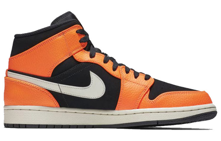 Air Jordan 1 Mid Orange Black 554724-062