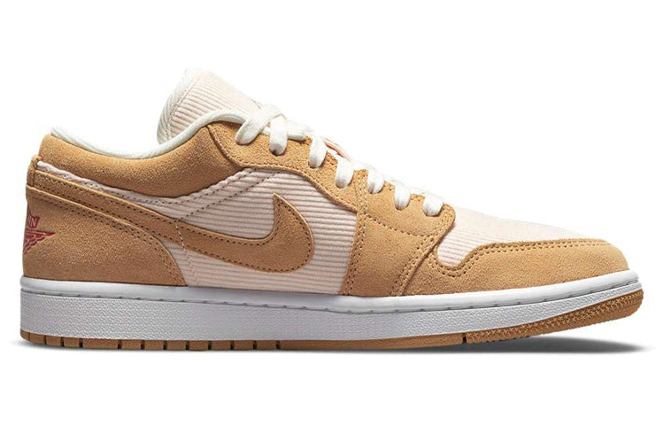 Nike Womens Air Jordan 1 Low SE Twine Orange Quartz Corduroy DH7820-700