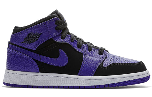 Air Jordan 1 Mid GS Black Dark Concord 554725-051