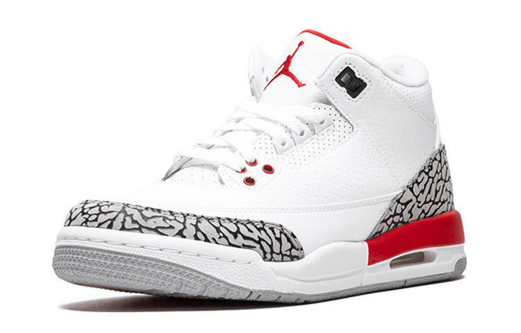 Air Jordan 3 Retro BG White Fire Red 398614-116