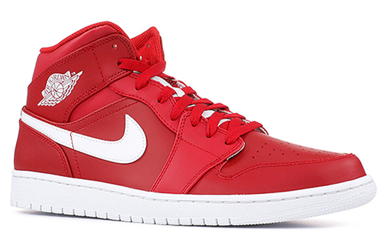 Air Jordan 1 Mid Red White 554724-600