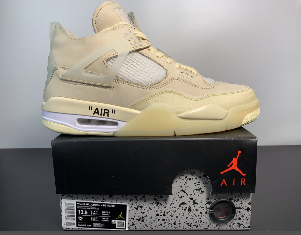 OFF-WHITE x Air Jordan 4 WMNS Mid Sail  CV9388-100