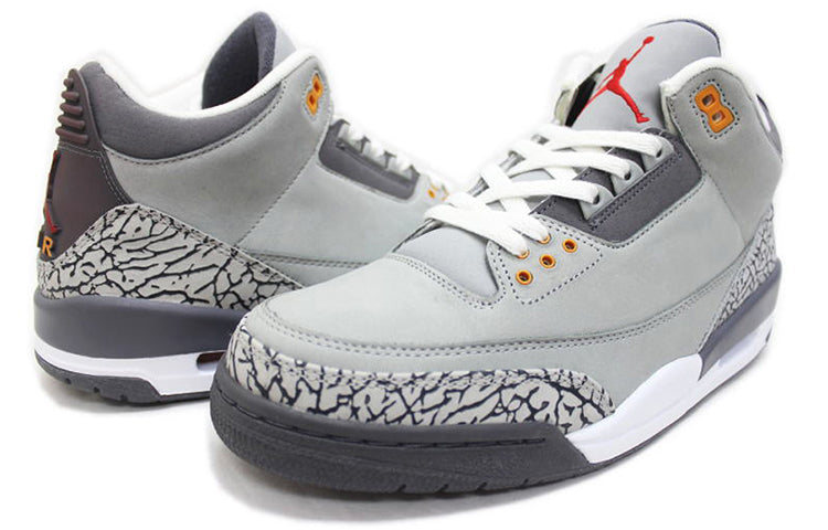 Air Jordan 3 Retro LS 'Cool Grey' 2006 Silver/Sport Red-Light Graphite-Orange Peel 315297-062