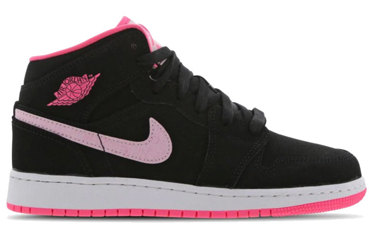 Air Jordan 1 Mid GS 'Black Digital Pink' Black/Pink Foam/Digital Pink/White 555112-066