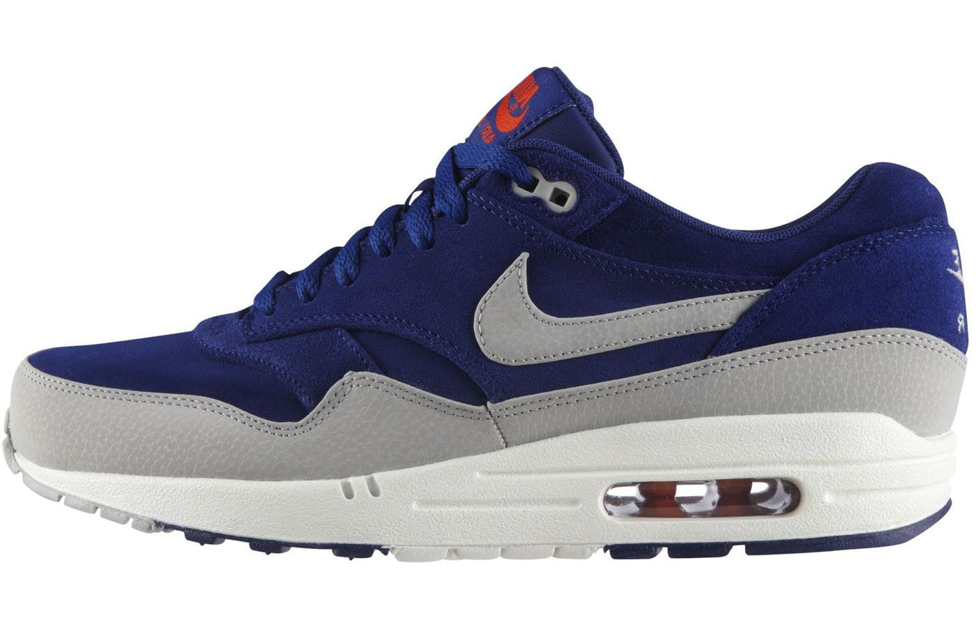 Nike Air Max 1 Premium 'Deep Royal Granite' Deep Royal Blue/Granite/Sail/Team Orange 512033-408 KICKSOVER