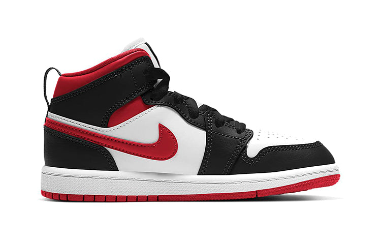 Air Jordan 1 Mid BP Gym Red Black White (PS) 640734-122