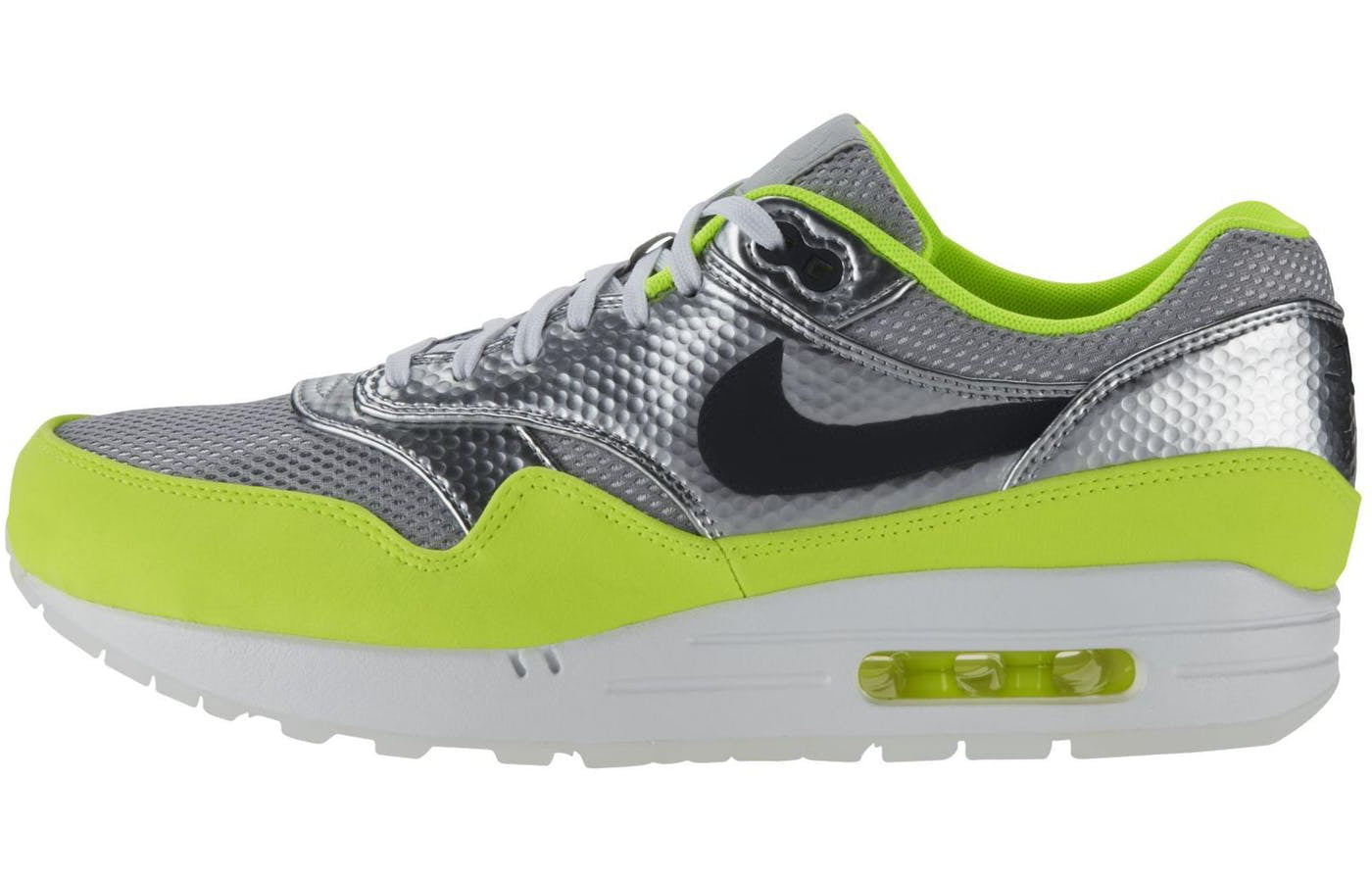 Nike Air Max 1 Fb Premium Qs 'Mercurial Pack' Metallic Silver/Black/Volt 665874-007 KICKSOVER