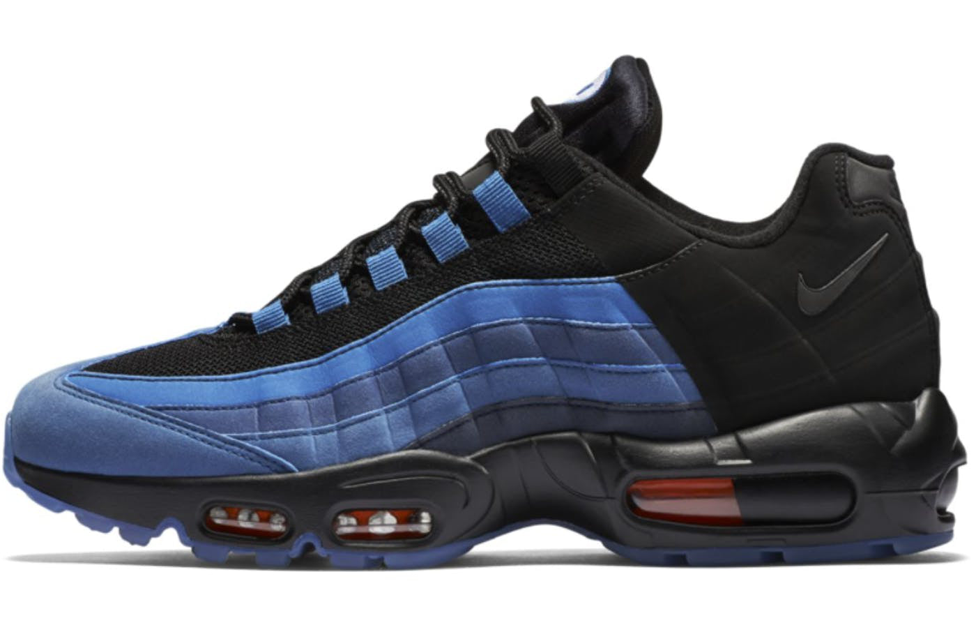 Nike LeBron James x Air Max 95 QS 'Gametime' Coastal Blue/Court Blue-Strong Blue 822829-444 sneakmarks