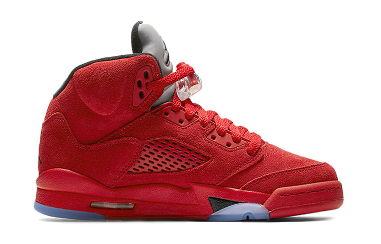 Air Jordan 5 Retro BG Flight Suit - Red Suede 440888-602