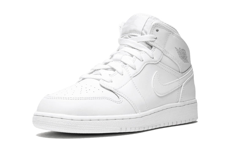 Air Jordan 1 Mid BG White Pure Platinum 554725-104