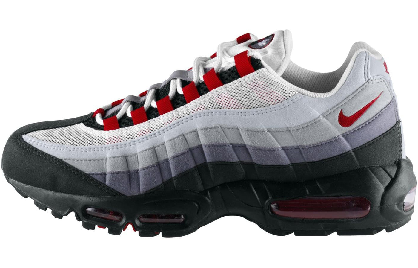 Nike Air Max 95 'White Sport Red Grey' 2009 White/Sport Red-Neutral Grey-Medium Grey 609048-165 sneakmarks