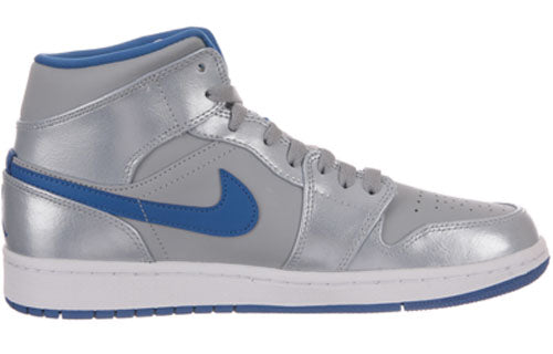 Air Jordan 1 Mid 'Wolf Grey' Wolf Grey/White-Sport Blue 554724-025