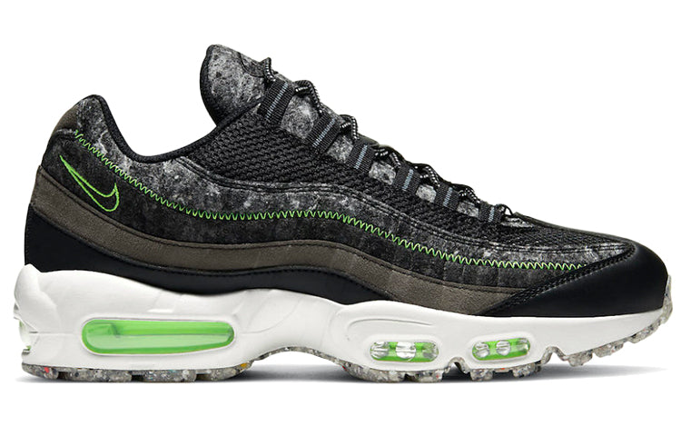 Nike Air Max 95 M2Z2 'Recycled Wool Pack - Black Electric Green' Black/Electric Green/Smoke Grey/Light Bone CV6899-001 sneakmarks