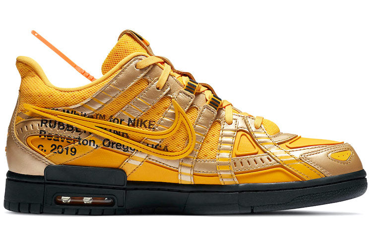 Nike Air Rubber Dunk x OFF-WHITE University Gold CU6015-700 sneakmarks