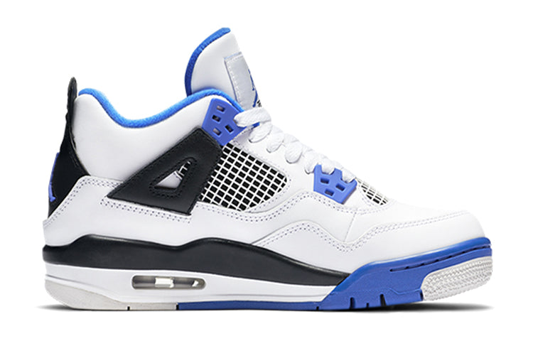 Air Jordan 4 Retro BG White - Motorsports 408452-117