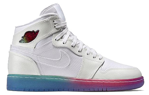 Air Jordan 1 High Premium'Gradient Sole' GS White/Retro/Teal/Verde/Infrared 705296-119