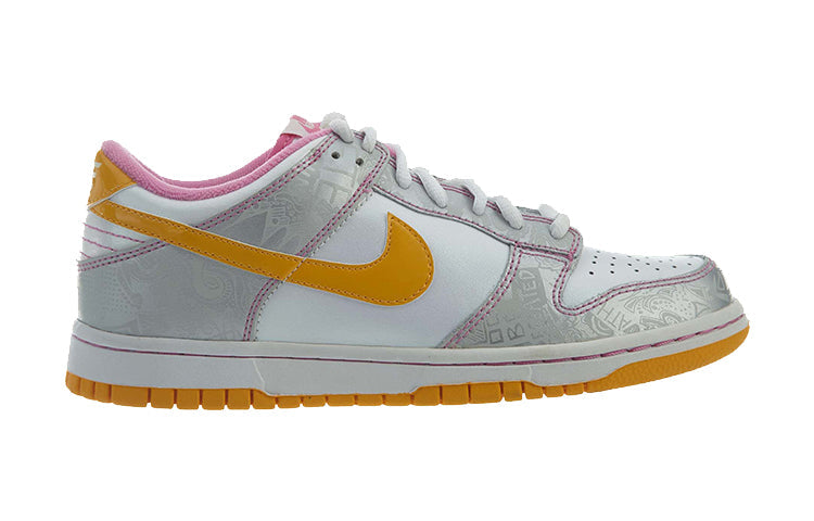 Nike Dunk Low GS White/Del Sol-Metallic Silver 309601-173