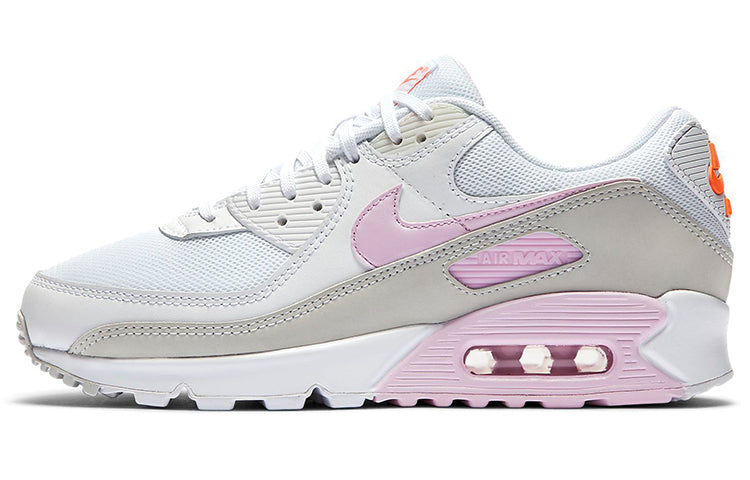 Womens Air Max 90 'White Pink Foam' White/Total Orange/Photon Dust/Pink Foam CZ0371-100 KICKSOVER