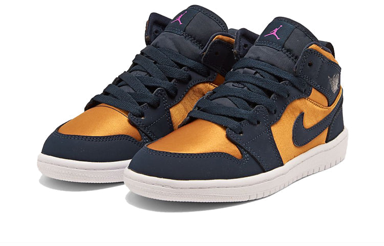 Air Jordan 1 Mid SE PS 'Stain Gold' Stain Gold/Obsidian/White BQ6932-401