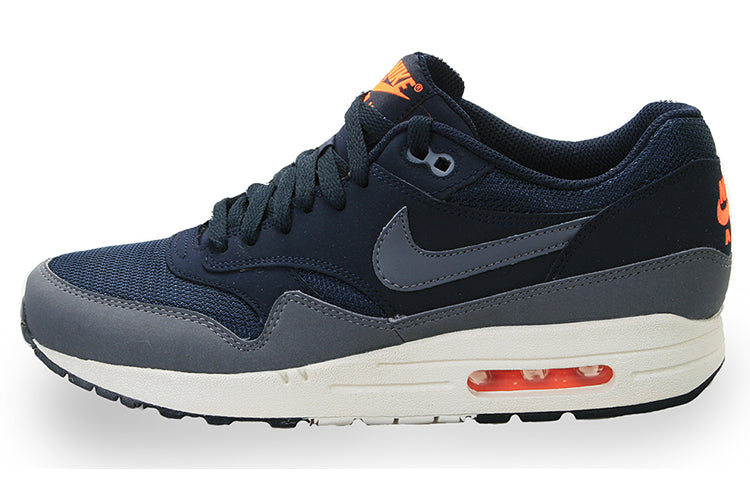 Nike Air Max 1 Essential 'Dark Obsidian Grey' Dark Obsidian/Dark Grey/Light Bone/Total Orange 537383-420 KICKSOVER