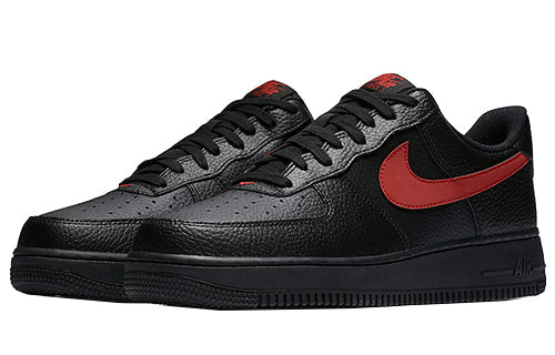 Nike Air Force 1 Low '07 'Black' Black/Black-Gym Red AA4083-011 KICKSOVER