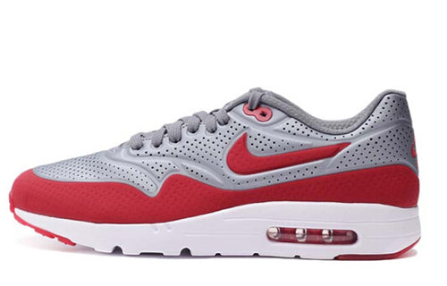 Nike Air Max 1 Ultra Moire Metallic Cool Grey Gym Red 705297-006 KICKSOVER