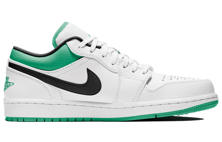 Air Jordan 1 Low White Lucky Green Black 553558-129