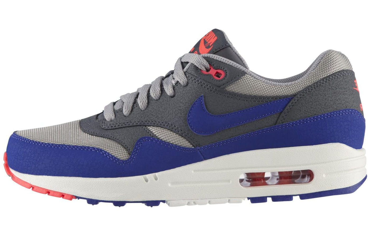 Nike Air Max 1 Essential 'Ultramarine Dark Grey' Medium Grey/Ultramarine/Dark Grey/Seal Red 537383-006 KICKSOVER