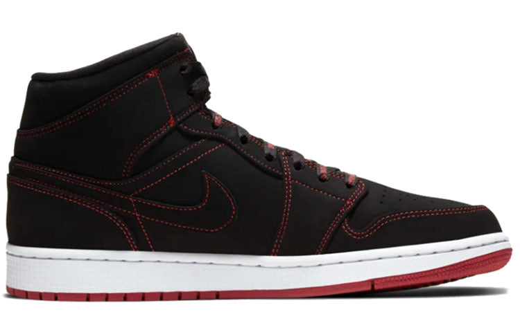 Air Jordan 1 Mid Fearless - Black Gym Red CK5665-062