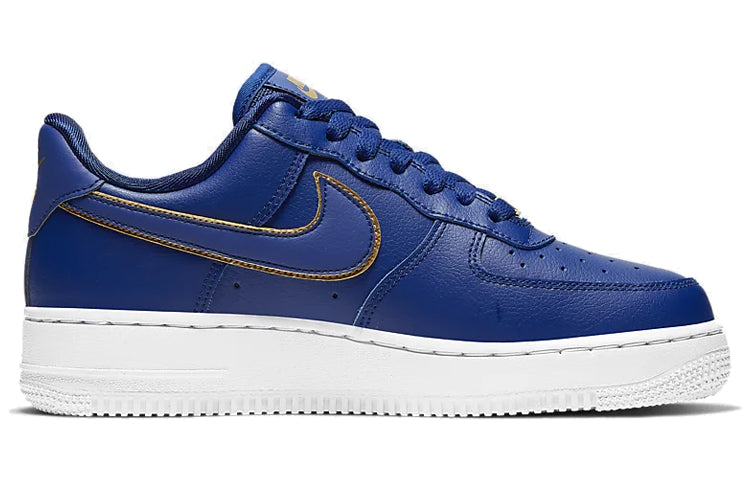 Nike Womens Air Force 1 Low 'Blue Gold Swoosh' AO2132-401 KICKSOVER