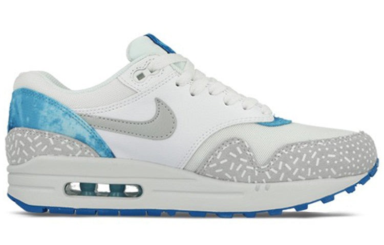 Nike Womens Air Max 1 Print White Grey Blue Sky 528898-101 KICKSOVER