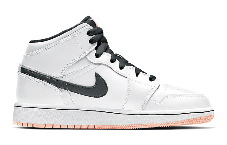 Air Jordan 1 Mid GS 'White Arctic Orange' White/Anthracite/Arctic Orange 554725-180