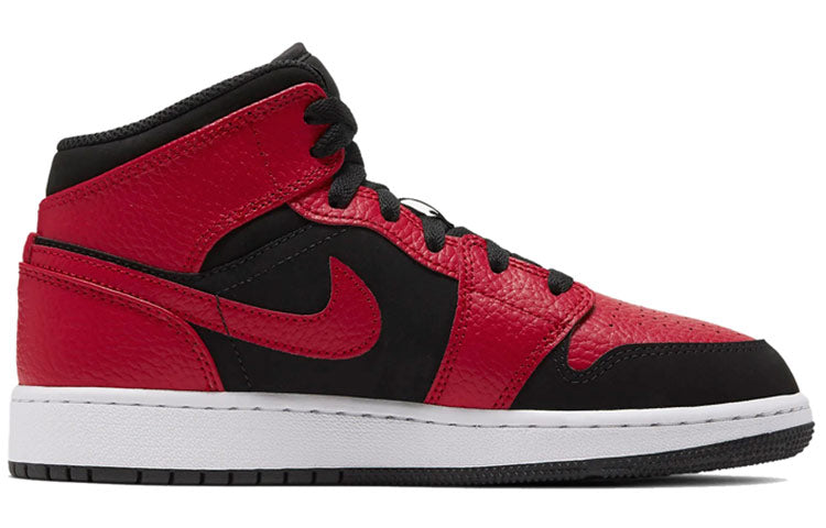 Air Jordan 1 Mid GS Black Gym Red 554725-054