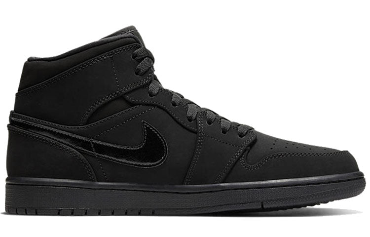 Air Jordan 1 Mid 'Triple Black' Black/Black/Black 554724-056